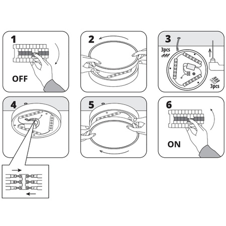 Stropní LED svítidlo pro koupelnu 13W 4000K IP44 se senzorem pohybu ZOE LX White 30cm