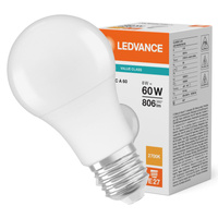 LED žárovka A60 E27 8W = 60W 806lm 2700K teplá bílá LEDVANCE