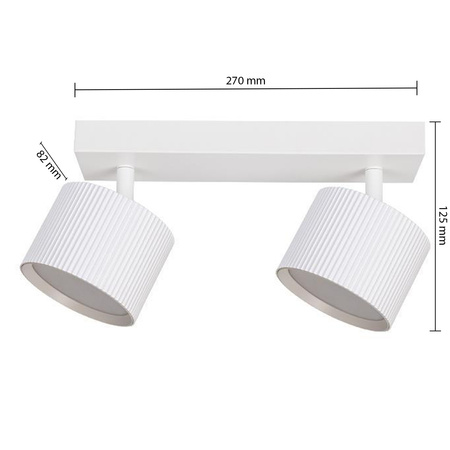 Bodové stropní svítidlo Tuba Reflektor Halogenové svítidlo 2x GX53 Moving White Orbin Masterled