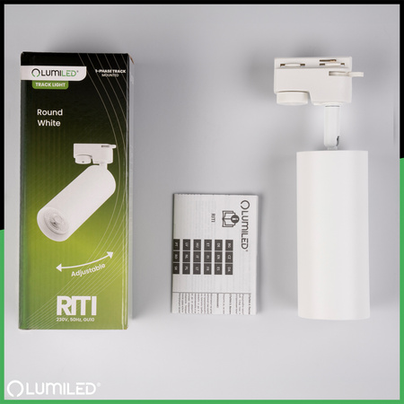 GU10 White RITI Jednofázová přípojnicová lampa LUMILED