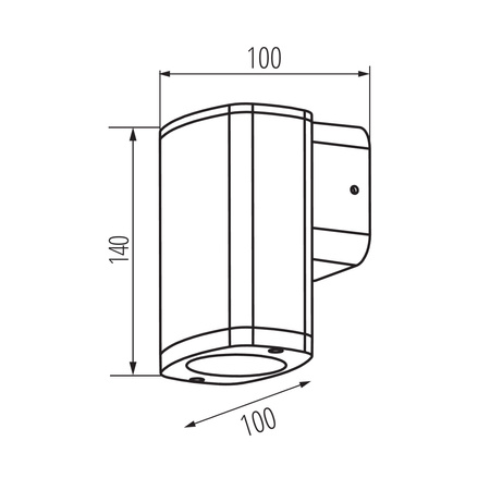 Venkovní nástěnné svítidlo GU10 IP54 Grey Povrchová montáž ZEVI Kanlux