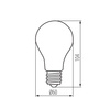 LED žárovka E27 Edison A60 7W = 60W 810lm 2700K teplá bílá Dimmable Transparent XLED Filament Kanlux