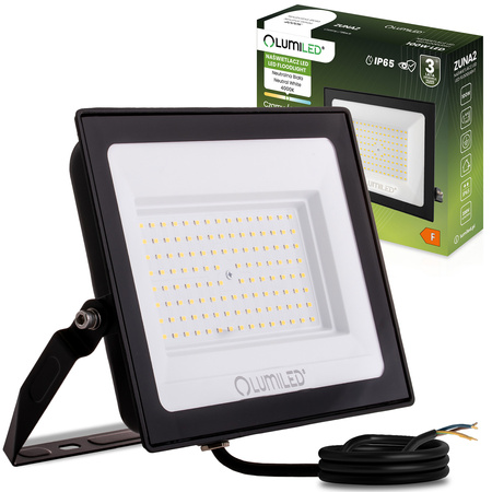 LED Reflektor 100W, 9000lm 4000K IP65 Černá ZUNA2 LUMILED