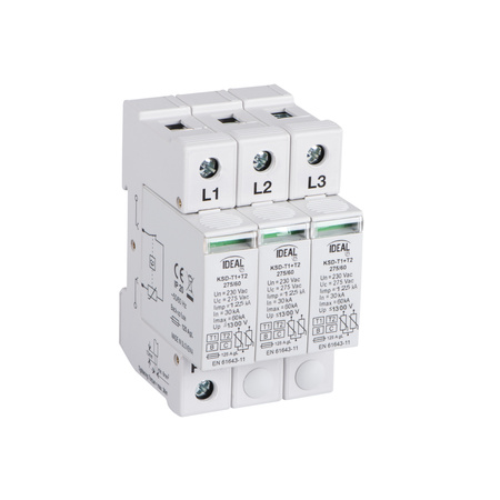 Svodič přepětí KSD-T1+T2 3P KANLUX