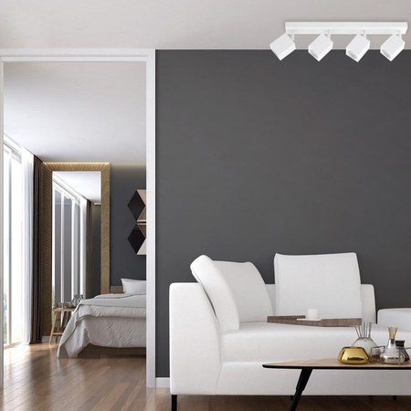 Bodové stropní svítidlo 4xGU10 QUANTUS Beam Bar White