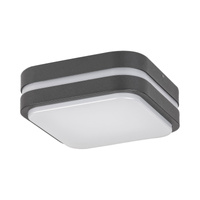 Zahradní lampa LED nástěnná lampa HAMBURG 10W 4000K IP44 čtvercový strop 20cm bílá antracitová RABALUX