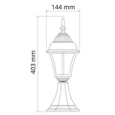 Zahradní lampa LED Outdoor Pole Standing 6W 350lm 3000K Warm 120° Maroon IP43 Paris Sanico Goldlux