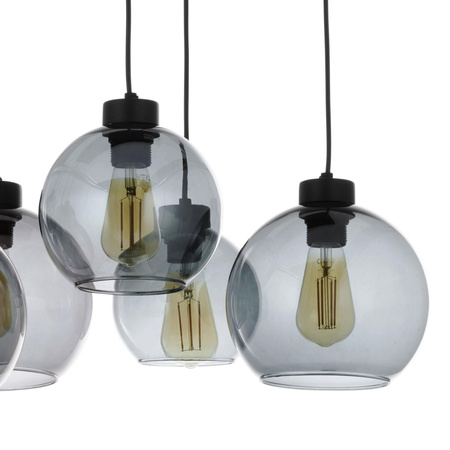 CUBUS GRAPHITE Závěsné stropní svítidlo Black Graphite Moderní lustr 8xE27 4113 TK Lighting