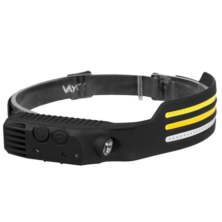 Dobíjecí čelová svítilna 3x COB + XPE Pro Series VA0130 VAYOX