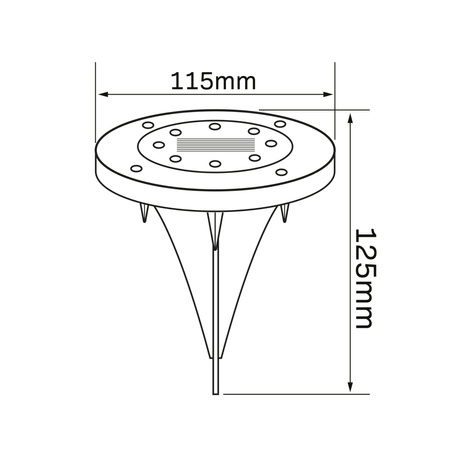 Spot Silver IP44 Solární bodová lampa se soumrakovým senzorem Solly Sanico Goldlux