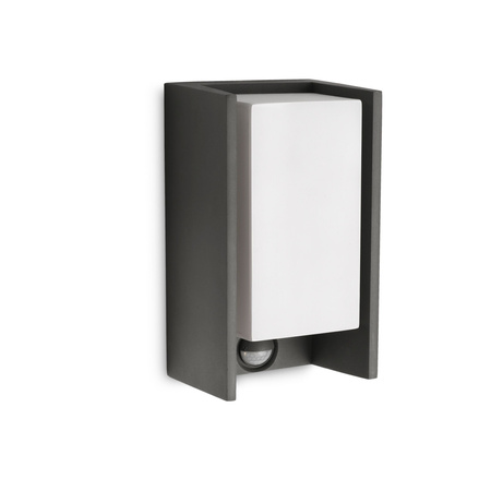 Zahradní lampa LED nástěnná lampa BRIDGE myGarden E27 IP44 s pohybovým senzorem obdélníková antracitová PHILIPS