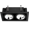 Halogenová Podhledové svítidlo 2x GU10, ES111 Nastavitelná Obdélník Černá CANIS LUMILED