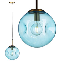 Moderní GLASS BLUE stropní závěsné svítidlo pro LED E27 Sphere