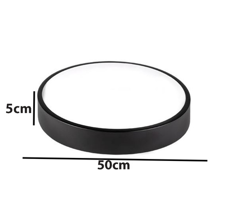 Stropní LED stropní svítidlo nástěnné svítidlo kulaté 3960 lm 50W 4000K IP22 černá