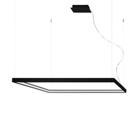 Stropní závěsné svítidlo LED NELYA L 70W 4000K Lustr čtvercový 110cm černý SOLLUX