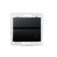 16A síťová zásuvka IP44 Square Black LOGI Kanlux