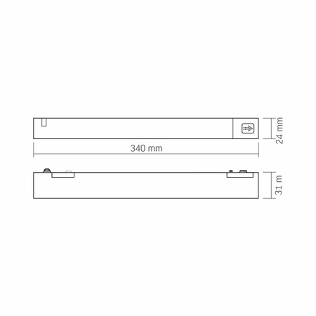 Napájecí zdroj pro magnetickou lištu Slim 220-240V černý VIDEX