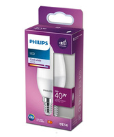 LED žárovka na svíčku E14 B35 4.9W = 40W 470lm 4000K Neutrální bila matná PHILIPS