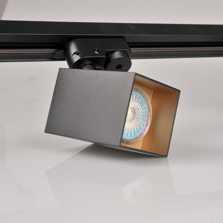 GU10 Black+Gold kolejnicové světlo pro přípojnice Square POLUX