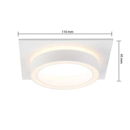 Halogenové bodové svítidlo Arcadio Masterled GX53 Square White Matt pro zápustnou montáž