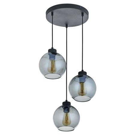 CUBUS GRAPHITE Závěsné stropní svítidlo černý grafit Lustr moderní 3xE27 2832 TK Lighting