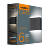 Zahradní nástěnná lampa Venkovní LED fasádní lampa 6W 660lm 2700lm teplá bílá Black EVAN Videx