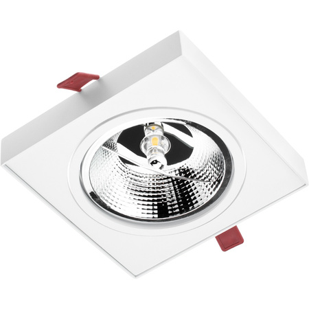 Podhledové svítidlo GU10, ES111 Nastavitelná Čtvercová Bílá 14cm CARPI LUMILED