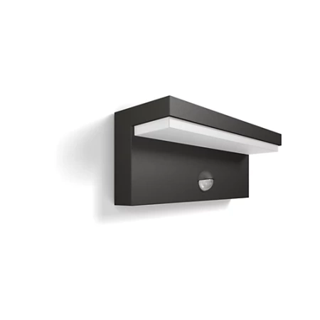 Zahradní lampa LED nástěnná lampa BUSTAN IR myGarden 2x4.5W 4000K IP44 s pohybovým senzorem antracit PHILIPS
