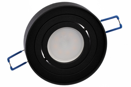 Halogenová svítidlo GU10, TUBA SPOT Nastavitelná Kulatá Černá 20mm MIDI + LED GU10, 6W 4000K LUMILED