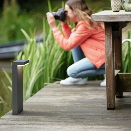 BUSTAN 3,8W 2700K teplá IP44 Antracitová zahradní lampa PHILIPS LED Pillar