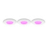3x LED panel zapuštěný do podhledu 8,3 W 1000 lm IP44 bílé a barevné ambiance RGB + TW White Smart SMART Zigbee Bluetooth Slim Downlights Philips HUE