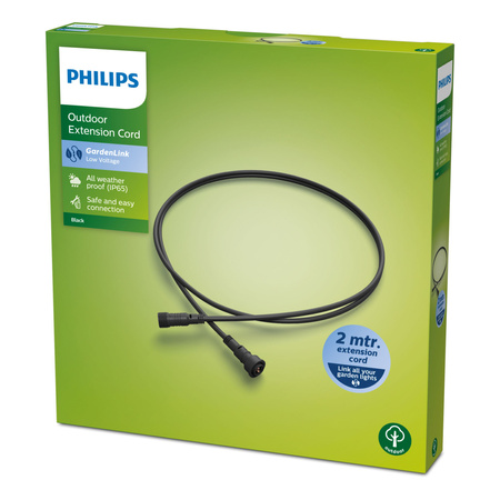 GardenLink IP65 propojovací kabel 2m prodlužovací kabel černý PHILIPS