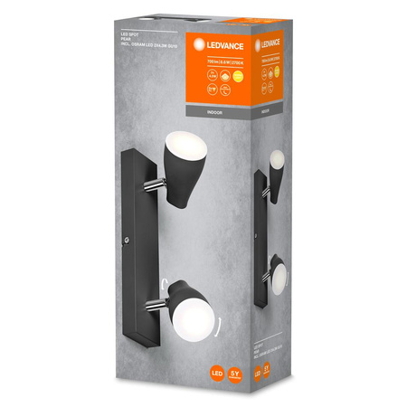 LED bodové nastavitelné stropní svítidlo 8,6W 420lm 3000K teplá černá bodová Ledvance