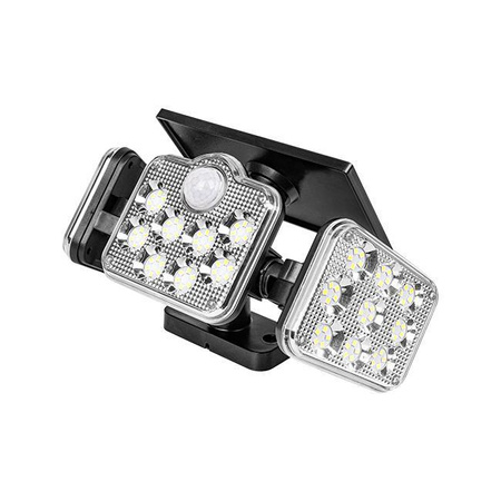 Solární Reflektor 138x LED 10W 480lm Studená bílá IP65 pohybový senzor + dálkové ovládání