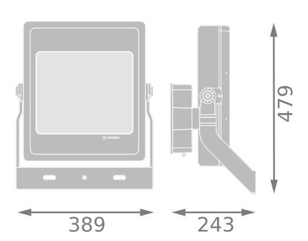 LED reflektor Venkovní stmívatelná lampa 300W 42000lm 4000K IP66 Černý reflektor Ledvance