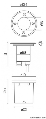 Svítidlo do země Pabla 3725 A Kulaté GU10 IP67 Su-Ma