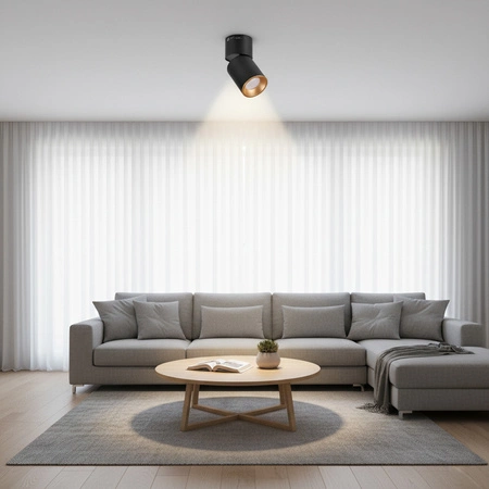 Přisazené svítidlo SPOT. očko GU10. pohyblivý kloub. černá a zlatá