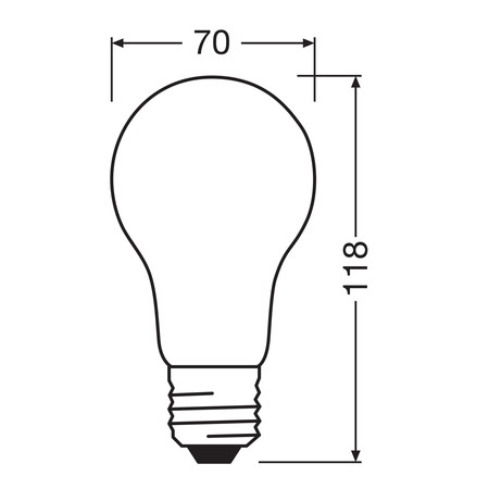 E27 A70 LED žárovka 17W = 150W 2500lm 4000K Neutrální bila 300° OSRAM