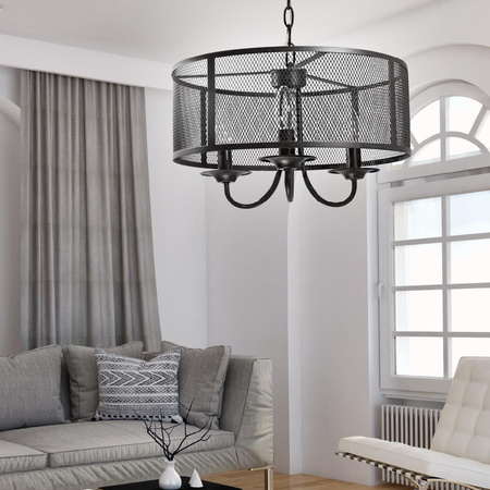 Stropní závěsné svítidlo 3x E14 Black Soho Sanico Goldlux