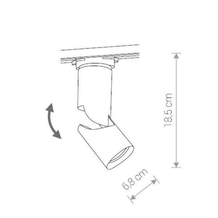 SHOW LED dráhové světlo 12W 4000K Černá lampa pro jednofázové dráhy 9424 Nowodvorski