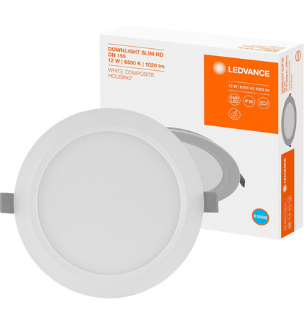 Zapuštěný LED panel 12W 6500K DOWNLIGHT Slim DN155 LEDVANCE kulatý