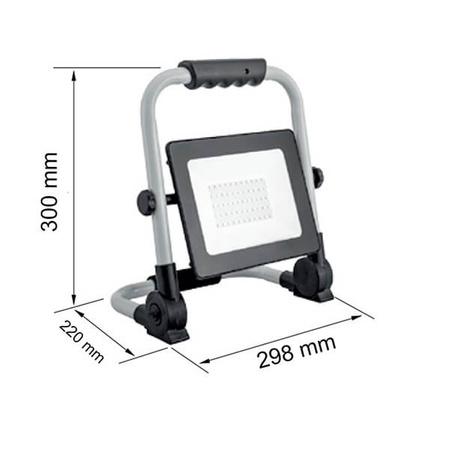 Reflektor LED 100W 4000K IP65 Přenosný s 1.5 m kabelem ECOLIGHT