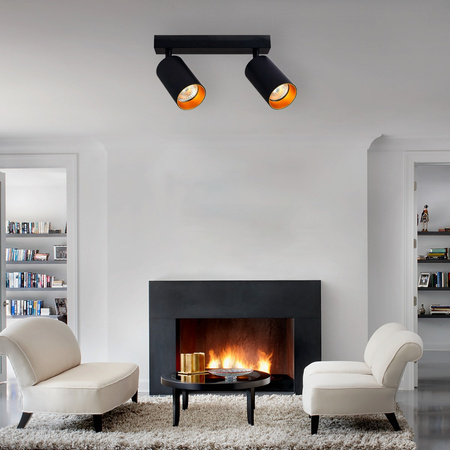 ERIS GOLD 2x GU10 LED stropní svítidlo. nastavitelné