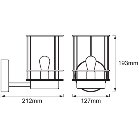 Nástěnné svítidlo. venkovní fasádní nástěnné svítidlo E27 Endura Classic Post LEDVANCE