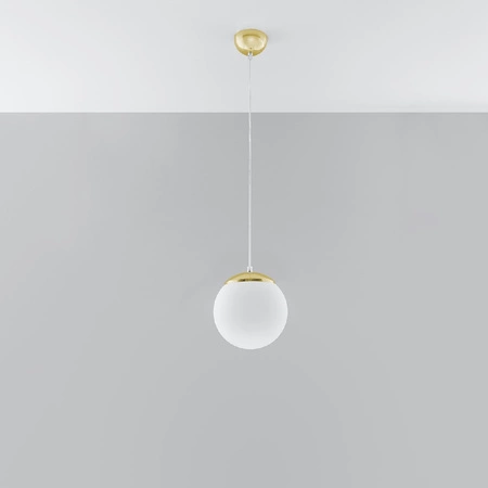 LED závěsné stropní svítidlo UGO E27 Hanging Sphere 20cm White Gold SOLLUX