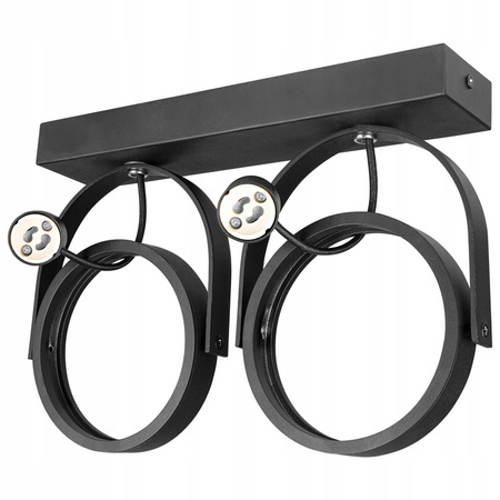 Stropní svítidlo Nástěnné svítidlo LEON 2x ES111 Posuvné černé
