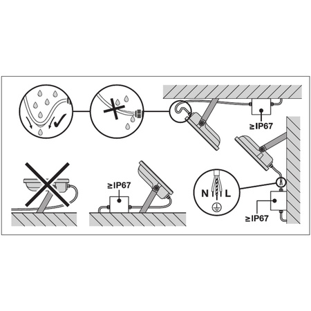 LED reflektor 10W 1200lm 6500K IP65 černý LEDVANCE reflektor