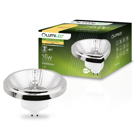 LED žárovka GU10 ES111 10W = 75W 1055lm 3000K Warm 38° LUMILED