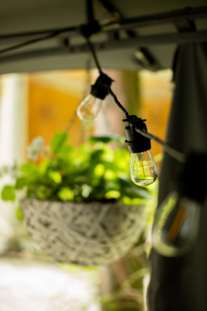 Venkovní zahradní girlanda světelný řetěz 10m 10xE27 LED 1.3W Kobi