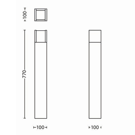 Venkovní LED zahradní svítidlo ARBOR myGarden 6W 2700K IP44 Tyč 77cm Antracit PHILIPS